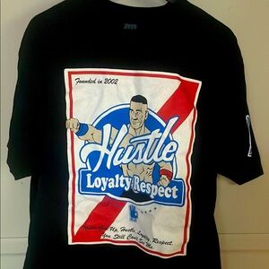 WWE:  Jon Cena Black Hustle Loyalty Respect T-Shirt